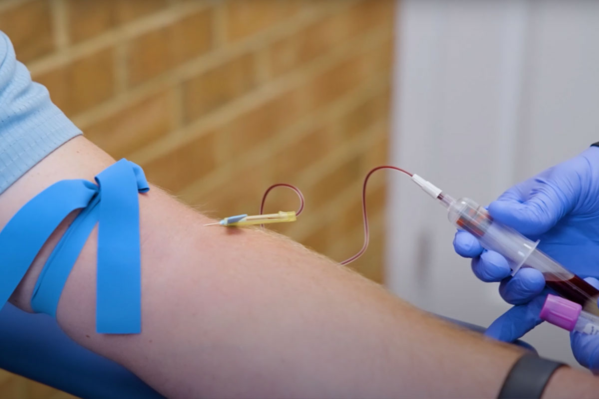 Nurse drawing patients blood at Fountain of You MD.