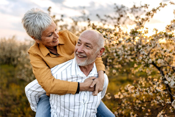 older couple hugging after hormone replacement in Chesapeake