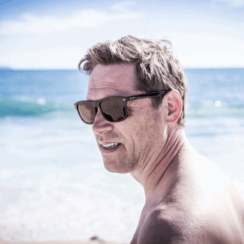 Aging Man at Beach