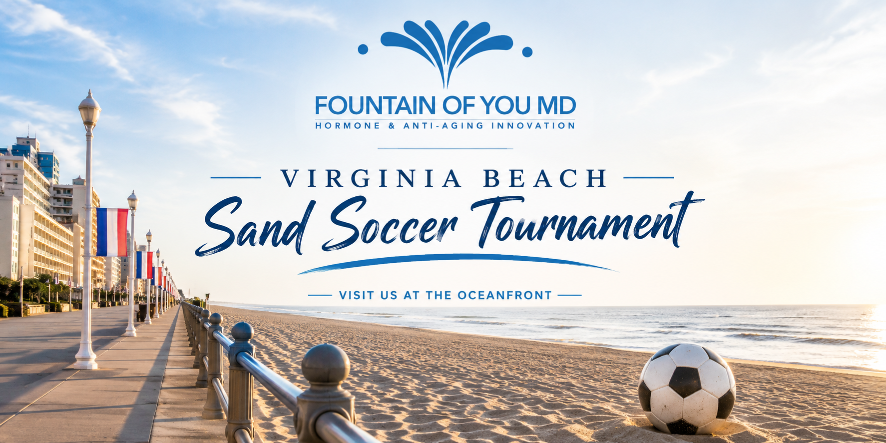 Fountain of You MD Sponsor for Virginia Beach Sand Soccer Tournament