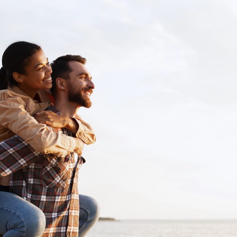 couple enjoying each others company