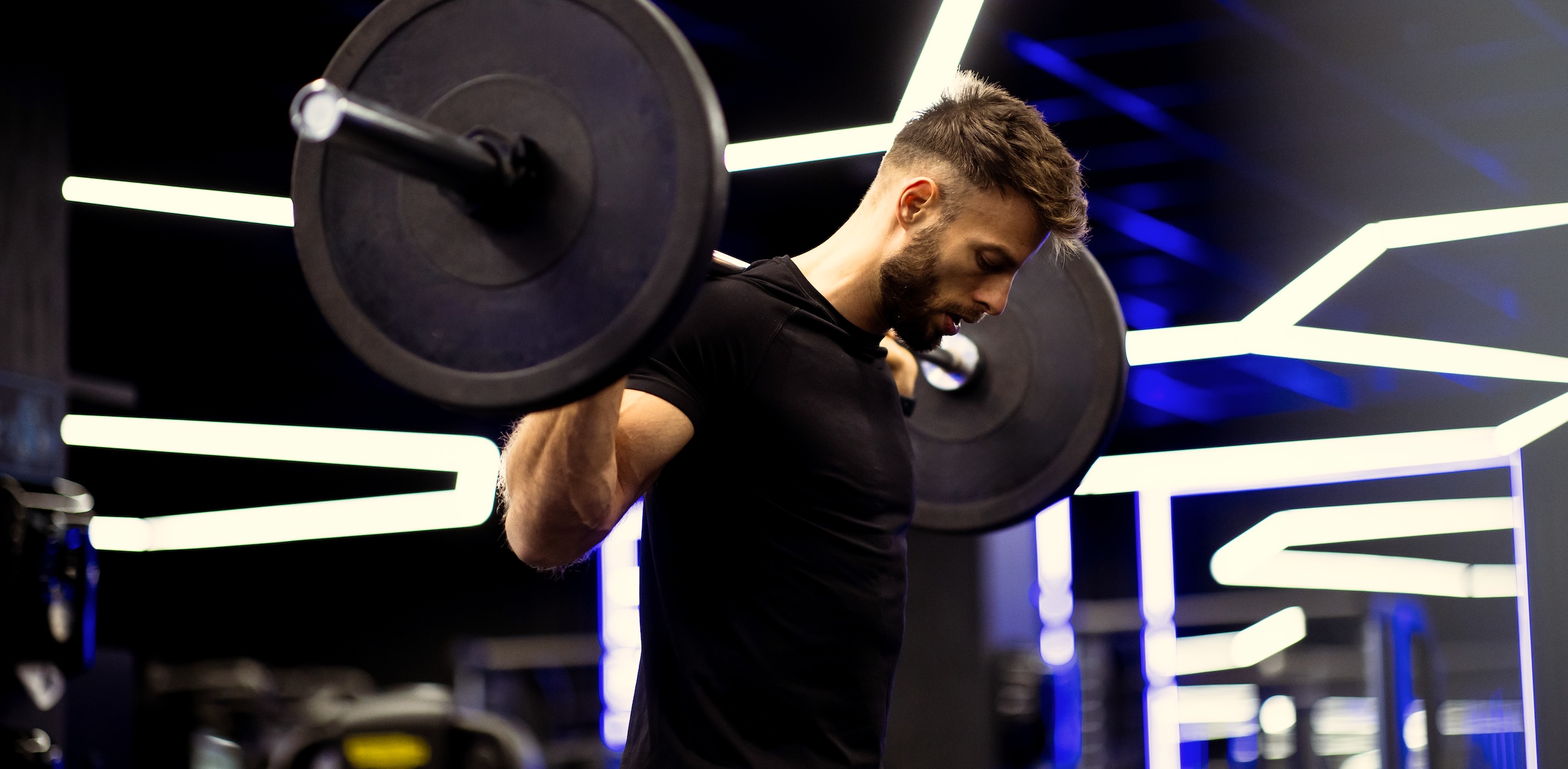 man working out at the gym